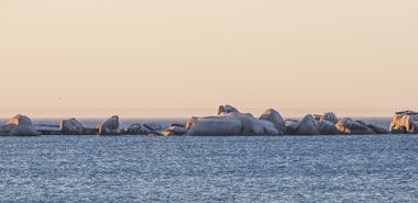 Klipgrug Beach View of Rocks at sunset